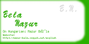 bela mazur business card